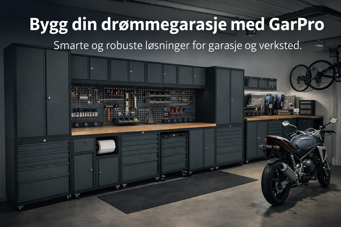 Bygg drømmegarasjen din med GarPro garasjeinnredning
