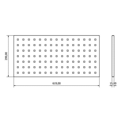 Bakplate (Kort) for Moduline 500-serie